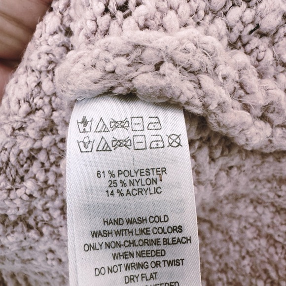 🩷CYNTHIA ROWLEY Women's Cozy Knit Sweater - Light Pink - Picture 4 of 5